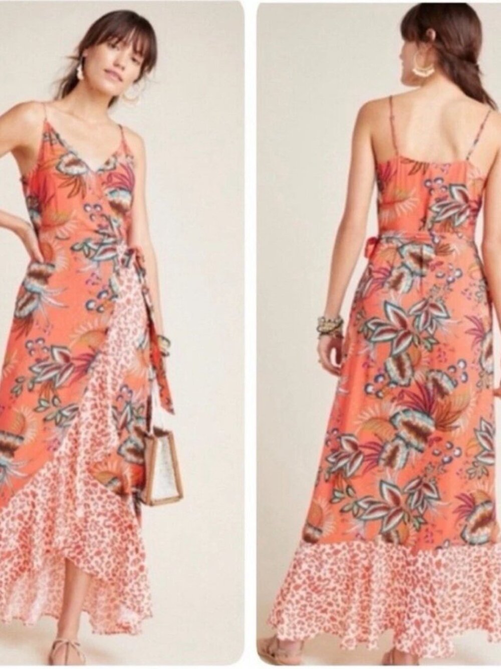 FARM RIO Musette Floral Wrap Maxi Dress